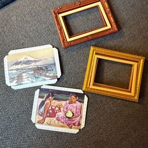 *RESERVED* Gold and Copper Decorative Mini Picture Frames - Home Accents
